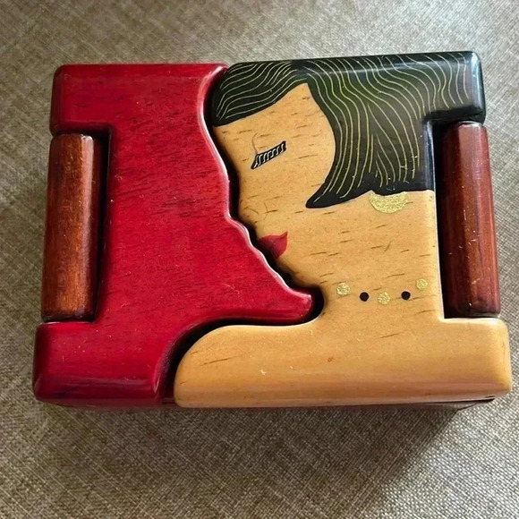 VTG Organica Funcion Arte Handmade Trinket Box - Picture 1 of 3